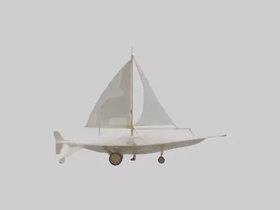 Wind Powered Vehicle 1 Low-poly 3D model