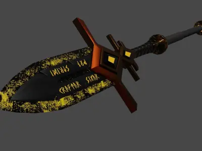 Dark spear Low-poly 3D model