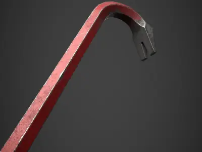 Crowbar or Wrecking bar Low-poly 4k Low-poly 3D model