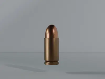 9mm bullet Free low-poly 3D model