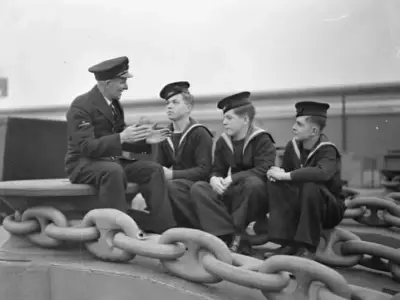 Instructor and three sailors 3D print model