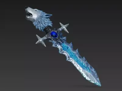Winter Howl Frost Blade 3D Model Low-poly 3D model