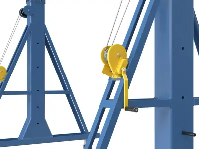 Mobile Gantry Frame Blue 3D model
