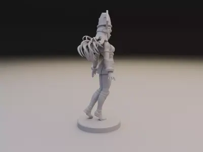 Galacta Cosmic Female Warrior - Galactic Goddess Statue 3D print model