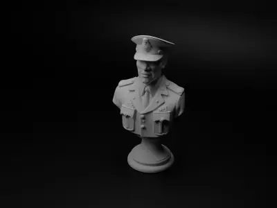 Australian ANZAC Soldier Bust Chess 3D print model get