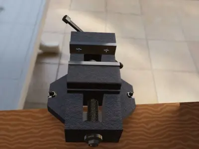 Vise  rusty vise tool  Free 3D model