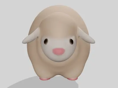 Cartoon sheep Low-poly 3D model purchase