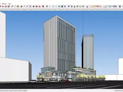 Sketchup Commercial Complex N6 3D model