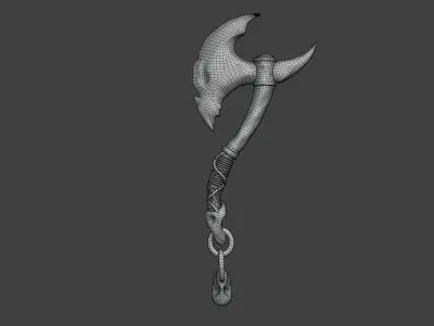 Stylized Axe - Bone Axe Low-poly 3D model