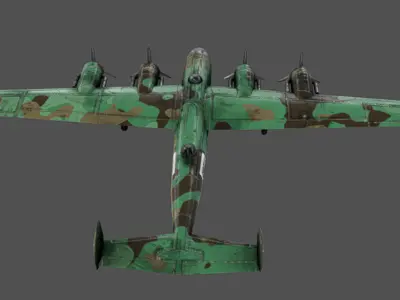 ME-264 Airplane Low-poly 3D model