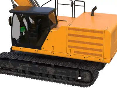 Excavators 336 Low-poly 3D model