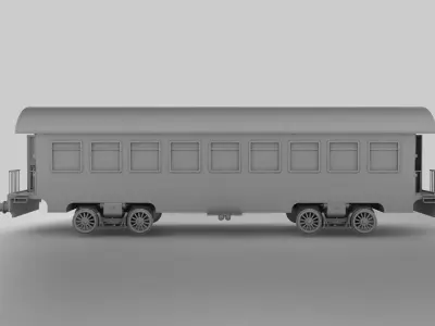 3d Wagon train 3D model