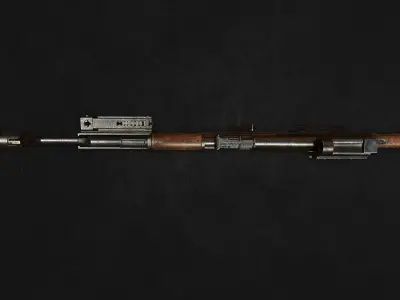 Ak47 gun Low-poly 3D model get