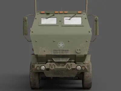 HIMARS Low Poly Game Ready  Low-poly 3D model