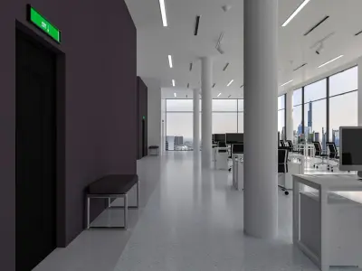 Modern Office interior 3D model get