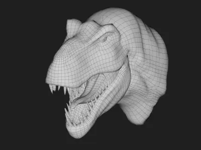 dinosaur Low-poly 3D model 13