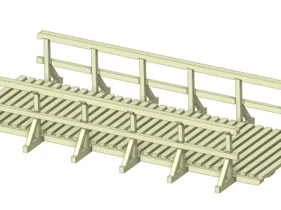 Small wooden bridge 1-87 FDM 3D print model