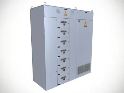 Electrical fuse box 3 3D model