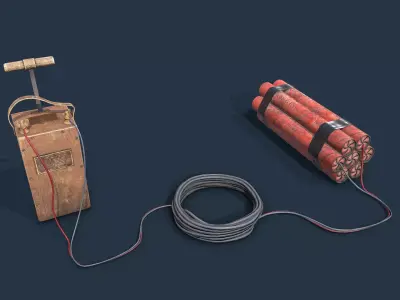 Dynamite Blaster Low-poly 3D model purchase