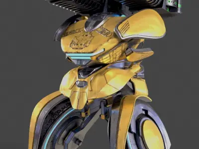 Lynx Robot Low-poly 3D model
