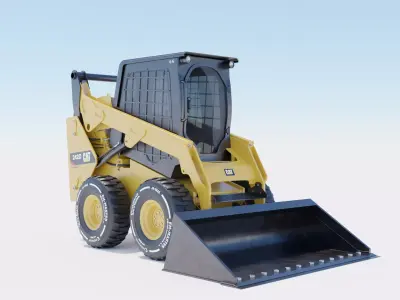 Skid Steer Loader Low-poly 3D model