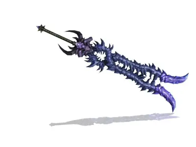 Bone Big Sword Low-poly 3D model