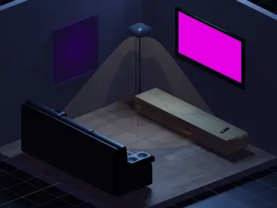 Living room Free low-poly 3D model order