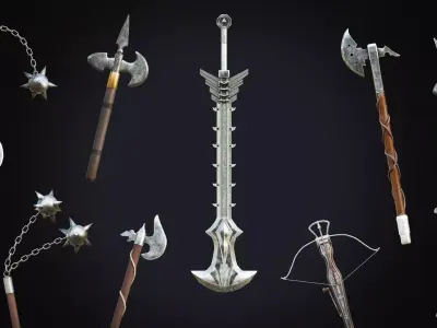 Medival Weapons 3D Model Pack