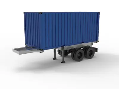 SEMI-TRAILER 30 TON  3D model