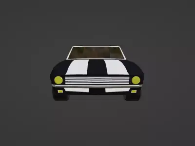 Low Poly Chevrolet Camaro Game Ready Stylized Car Free low-poly 3D model