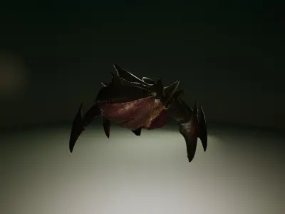 Monster Spider - The shell Low-poly 3D model