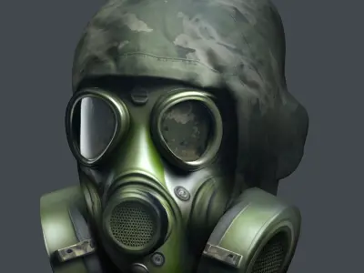 Helmet 3d model military combat Military Low-poly Low-poly 3D model 7
