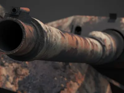 M1A2 Abrams Destroyed 3D model