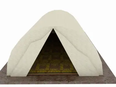 Syrian Tent City Part 003 Low-poly 3D model