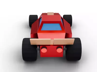 Race Car Low-poly Low-poly 3D model