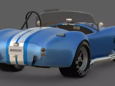 1965 AC Shelby 427 Cobra SC 3D Model  American-British Legend 3D model