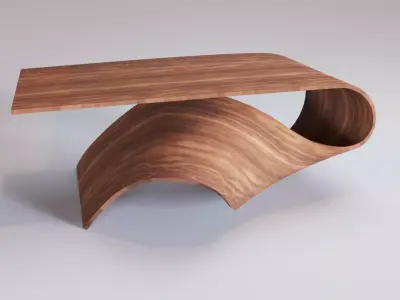 Coffee table one pace wood Free 3D model