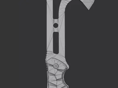 Game Ready Axe - PBR Melee Weapon  3D model