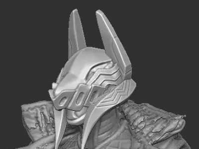 Cyberpunk Anubis Mezco Head 3D print model