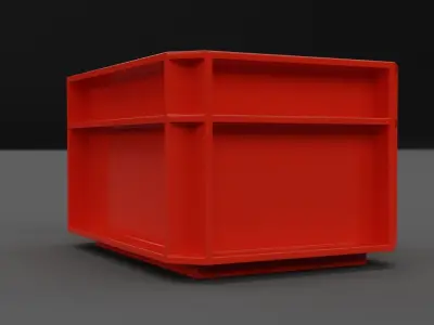Plastic crate 03 Low-poly 3D model