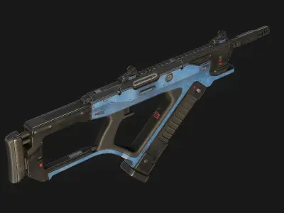Sci Fi Weapon Low Poly Low-poly 3D model