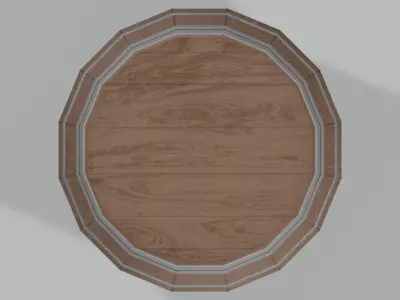 Heavy Toasted Lowpoly Bordeaux Barrel Low-poly 3D model