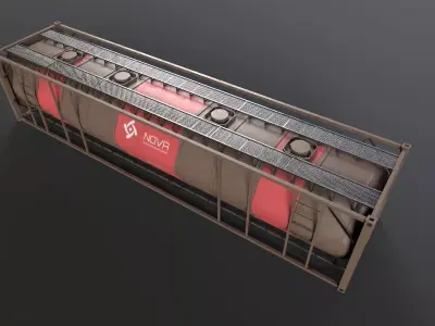Tank Container Low-poly 3D model