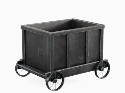 Mining Trolley 03 Low-poly 3D model