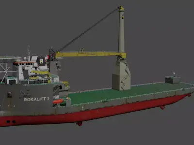 BOKALIFT1 Heavy Lift Vessel Low-poly 3D model