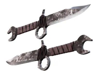 Spanner knife Low-poly 3D model