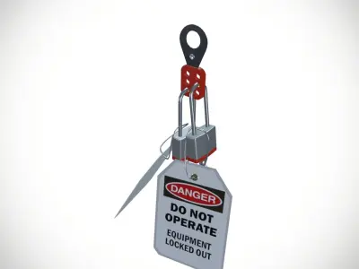 Lockout Tagout Low-poly 3D model
