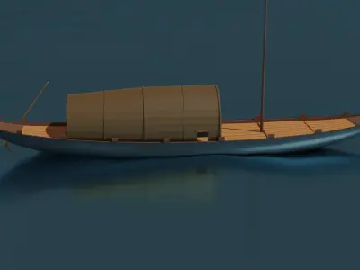 Old Heritage Indian Boat Free low-poly 3D model