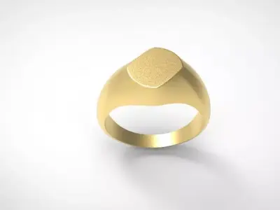 Signet ring unisex 3D print model