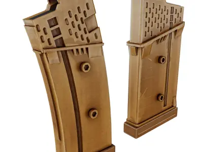 MKE HK33 And G3 Magazine Low-poly 3D model